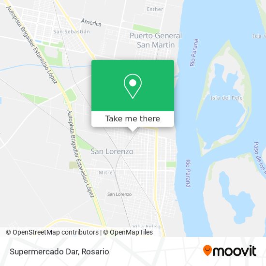 Supermercado Dar map