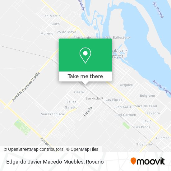 Mapa de Edgardo Javier Macedo Muebles