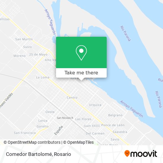 Mapa de Comedor Bartolomé