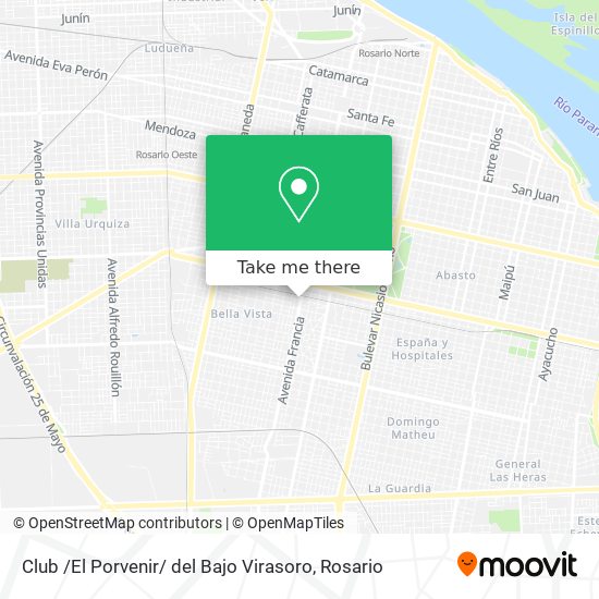 Club /El Porvenir/ del Bajo Virasoro map