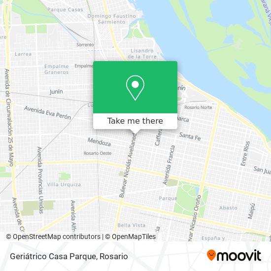 Mapa de Geriátrico Casa Parque