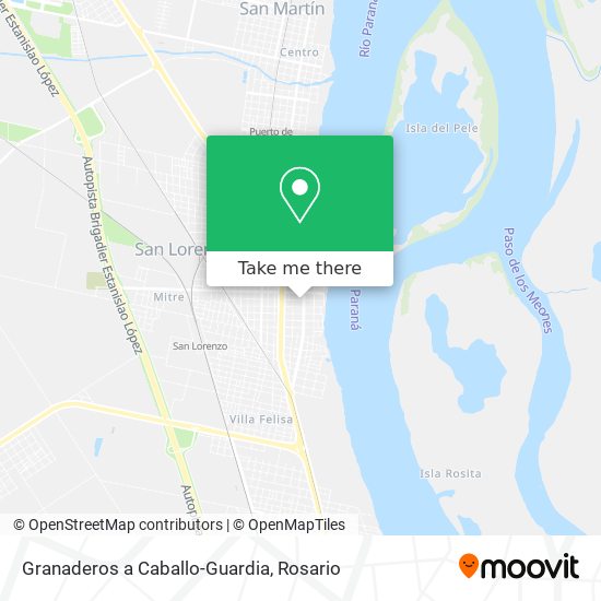 Granaderos a Caballo-Guardia map