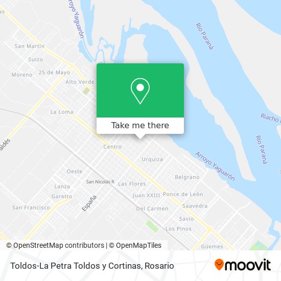 Mapa de Toldos-La Petra Toldos y Cortinas