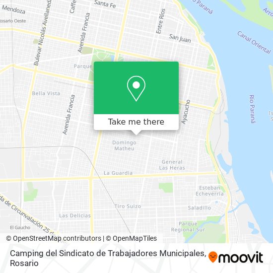 Mapa de Camping del Sindicato de Trabajadores Municipales
