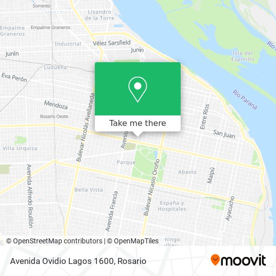 Avenida Ovidio Lagos 1600 map