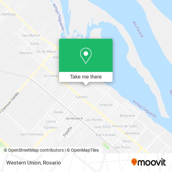 Western Union map