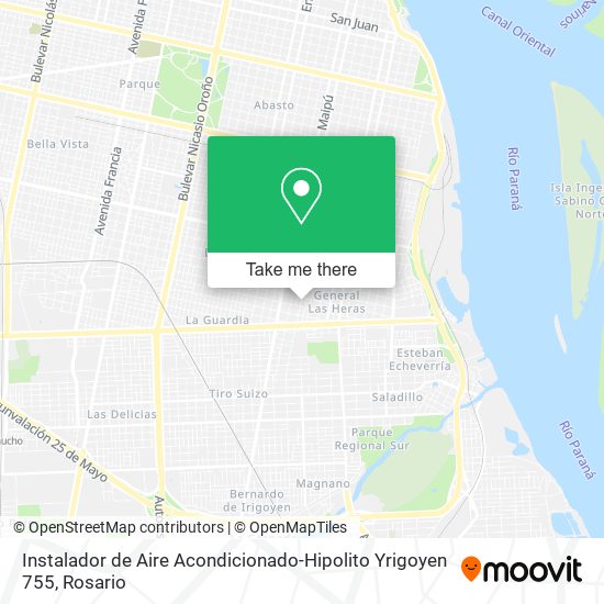 Instalador de Aire Acondicionado-Hipolito Yrigoyen 755 map