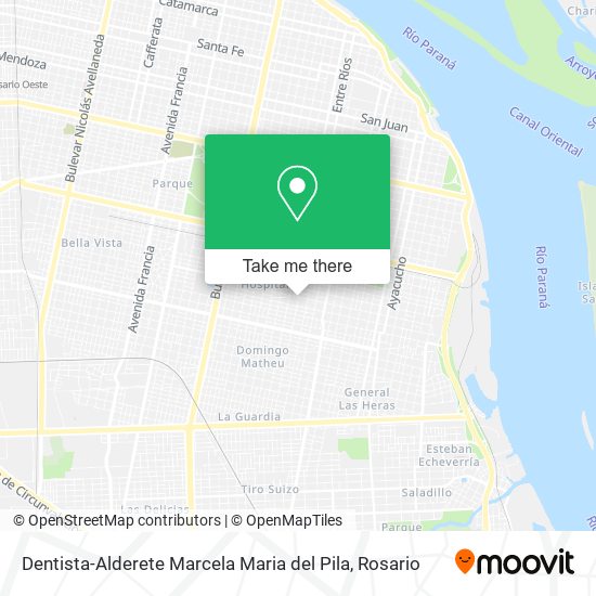 Dentista-Alderete Marcela Maria del Pila map