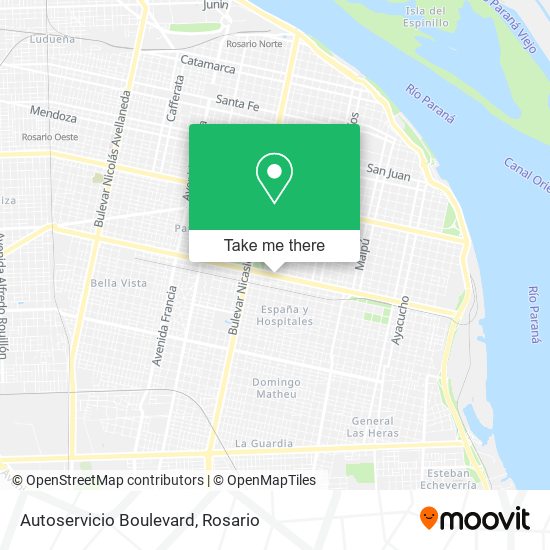 Mapa de Autoservicio Boulevard