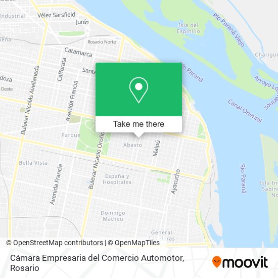 Cámara Empresaria del Comercio Automotor map