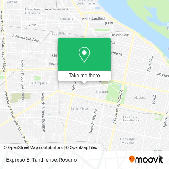 Expreso El Tandilense map