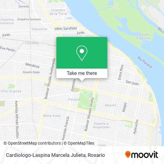 Cardiologo-Laspina Marcela Julieta map