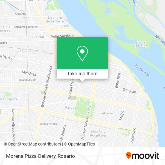 Morena Pizza-Delivery map