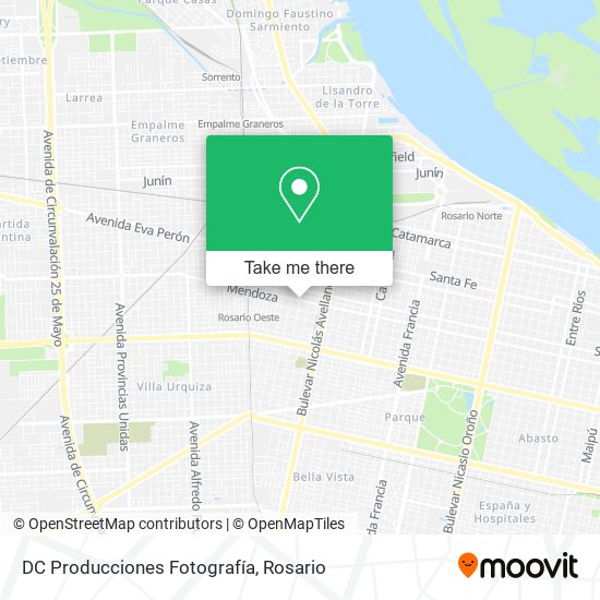 Mapa de DC Producciones Fotografía