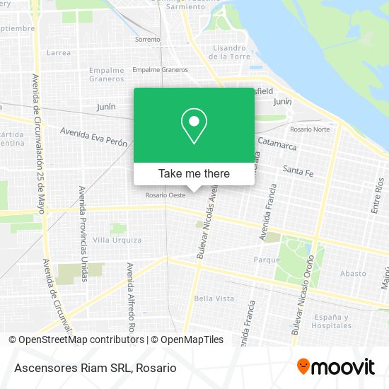 Mapa de Ascensores Riam SRL