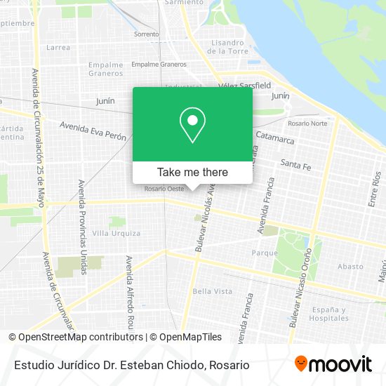 Mapa de Estudio Jurídico Dr. Esteban Chiodo