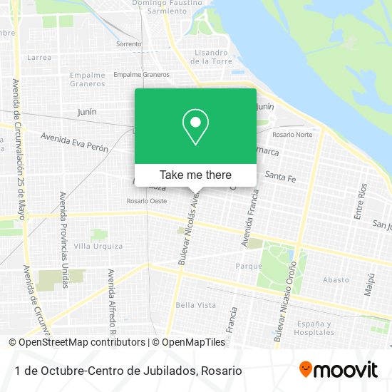 1 de Octubre-Centro de Jubilados map