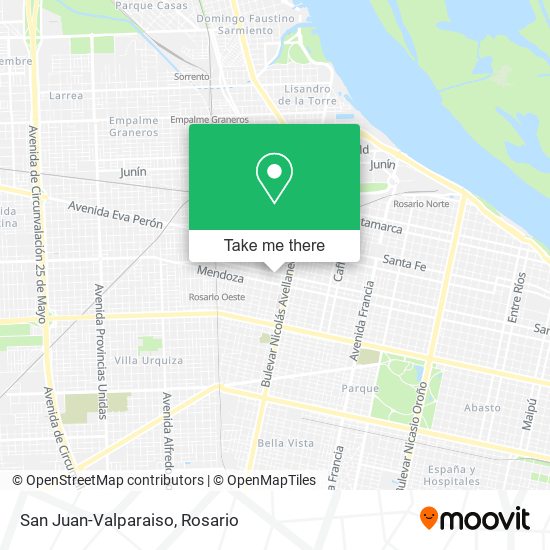 Mapa de San Juan-Valparaiso