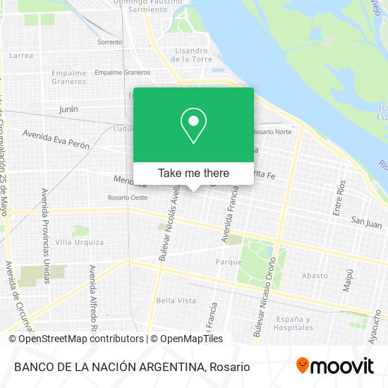 Mapa de BANCO DE LA NACIÓN ARGENTINA