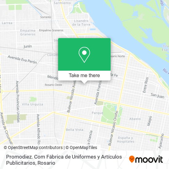 Promodiez. Com Fábrica de Uniformes y Artículos Publicitarios map