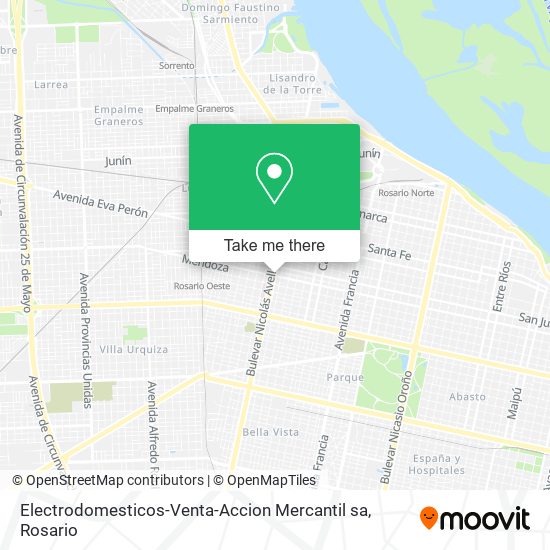 Electrodomesticos-Venta-Accion Mercantil sa map