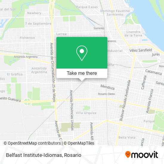 Mapa de Belfast Institute-Idiomas