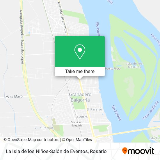 La Isla de los Niños-Salón de Eventos map