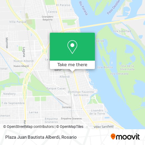 Mapa de Plaza Juan Bautista Alberdi