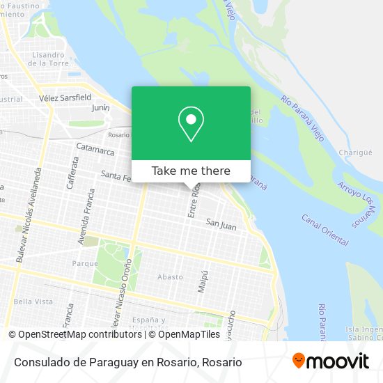Consulado de Paraguay en Rosario map