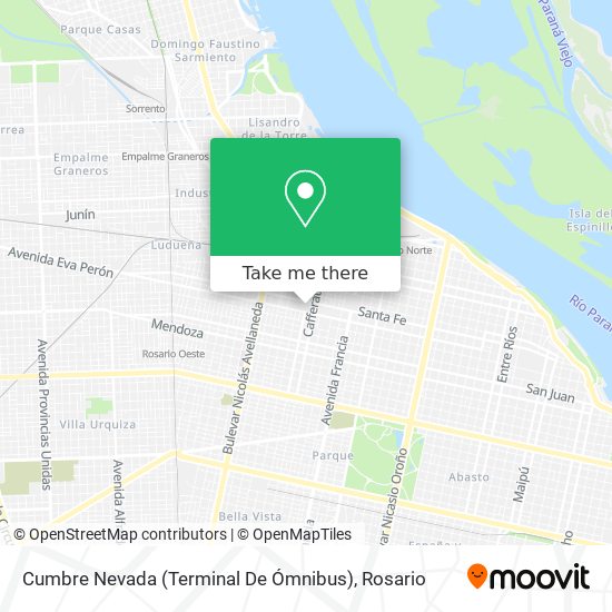 Cumbre Nevada (Terminal De Ómnibus) map
