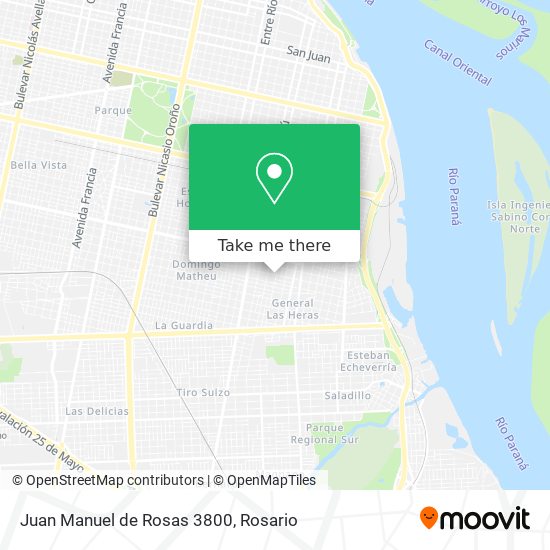 Juan Manuel de Rosas 3800 map