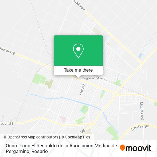 Osam - con El Respaldo de la Asociacion Medica de Pergamino map