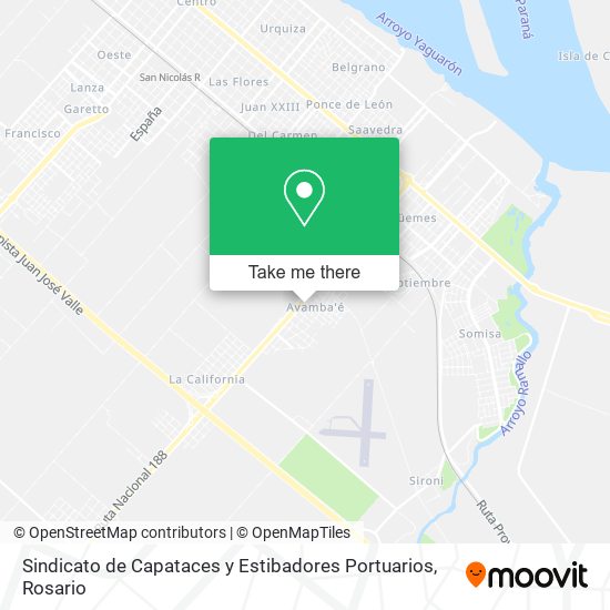 Mapa de Sindicato de Capataces y Estibadores Portuarios