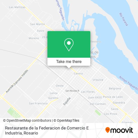 Restaurante de la Federacion de Comercio E Industria map