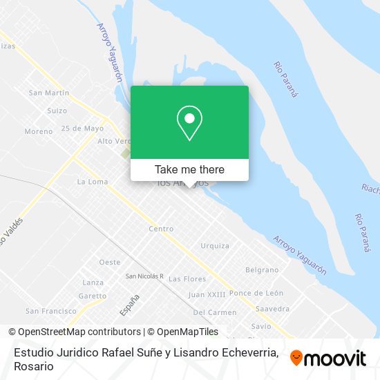 Mapa de Estudio Juridico Rafael Suñe y Lisandro Echeverria