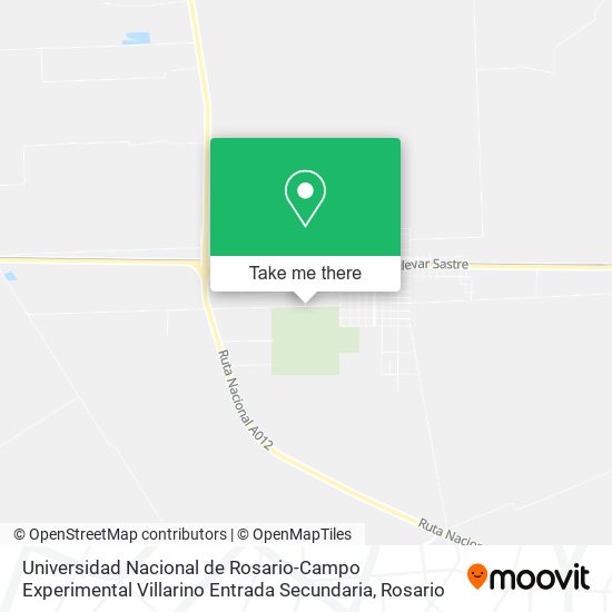 Universidad Nacional de Rosario-Campo Experimental Villarino Entrada Secundaria map
