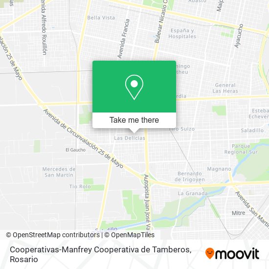 Cooperativas-Manfrey Cooperativa de Tamberos map