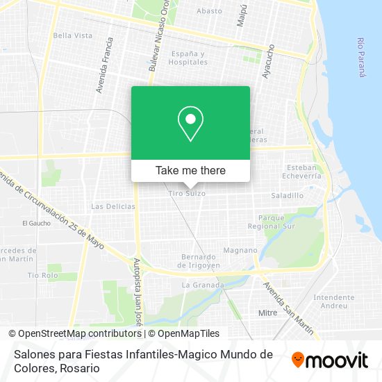 Salones para Fiestas Infantiles-Magico Mundo de Colores map