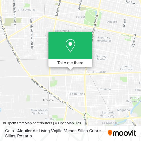 Mapa de Gala - Alquiler de Living Vajilla Mesas Sillas-Cubre Sillas