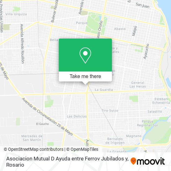 Asociacion Mutual D Ayuda entre Ferrov Jubilados y map