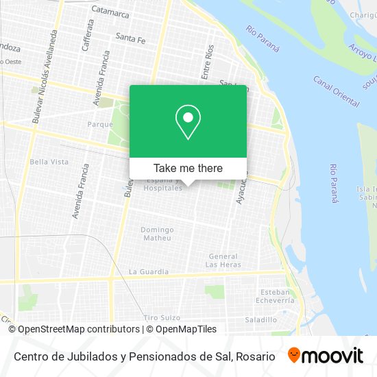 Centro de Jubilados y Pensionados de Sal map