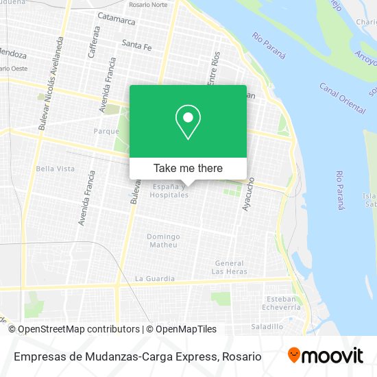 Empresas de Mudanzas-Carga Express map