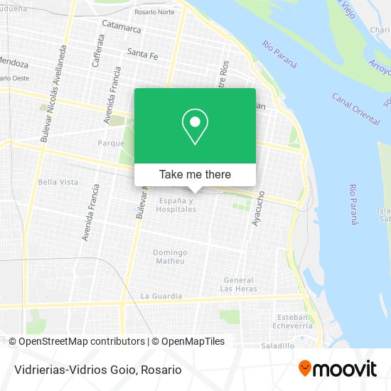 Vidrierias-Vidrios Goio map