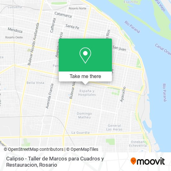 Calipso - Taller de Marcos para Cuadros y Restauracion map