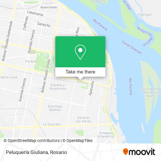 Mapa de Peluquería Giuliana
