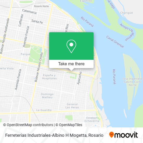 Ferreterias Industriales-Albino H Mogetta map