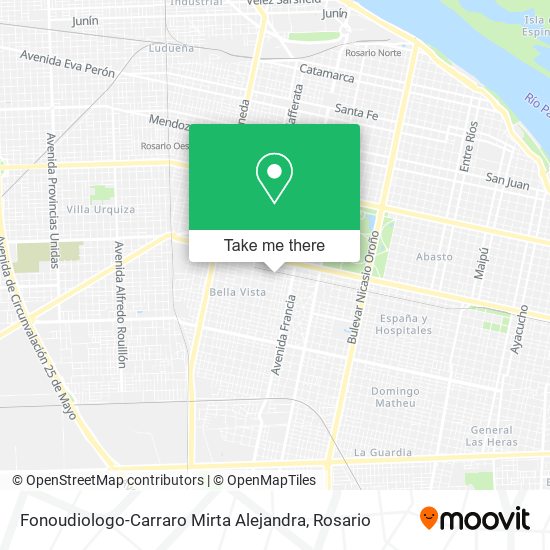 Fonoudiologo-Carraro Mirta Alejandra map