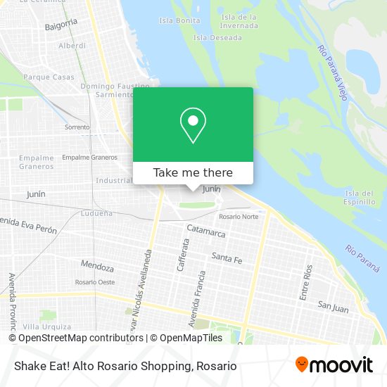 Mapa de Shake Eat! Alto Rosario Shopping
