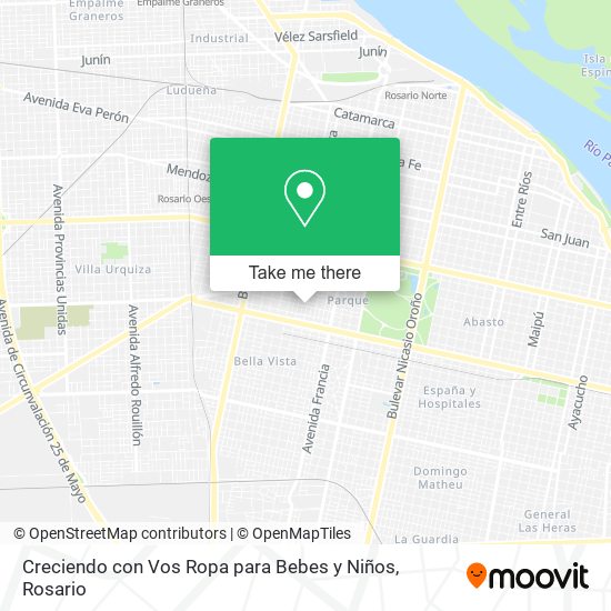 Creciendo con Vos Ropa para Bebes y Niños map