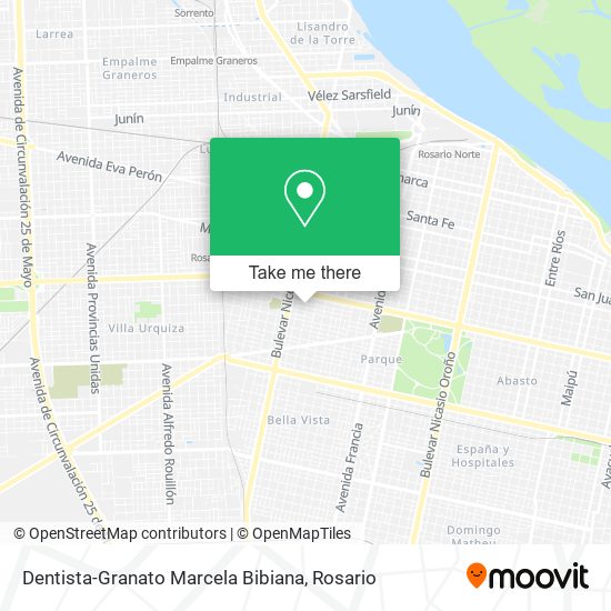 Dentista-Granato Marcela Bibiana map